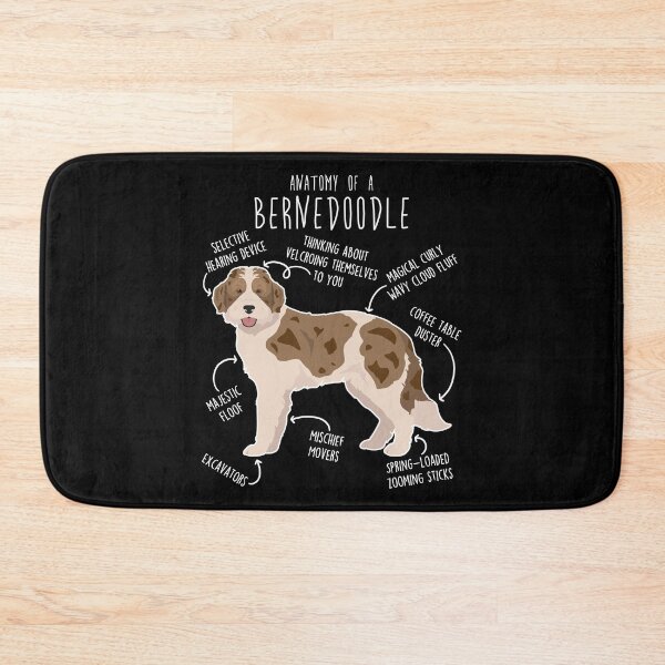 Item preview, Bernedoodle Parti Chocolate Merle Dog Anatomy designed and sold by Clara Hollins.
