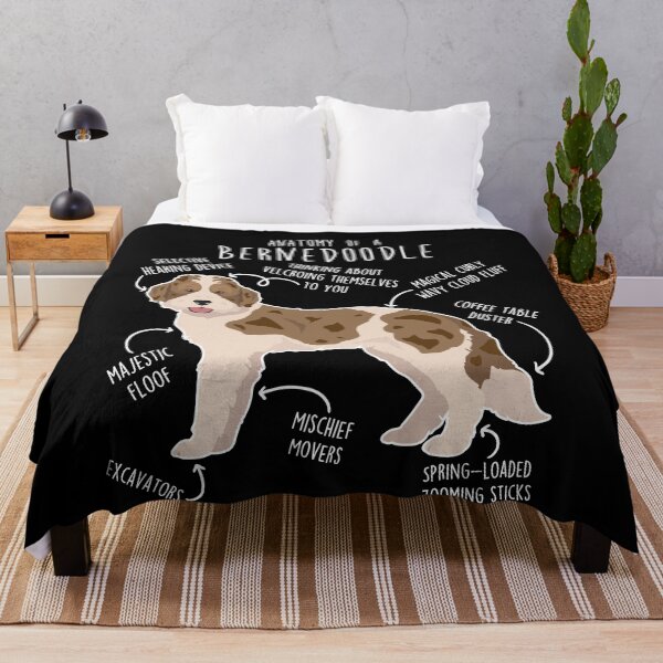 Item preview, Bernedoodle Parti Chocolate Merle Dog Anatomy designed and sold by Clara Hollins.