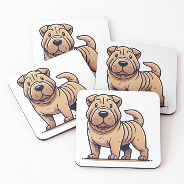 Item preview, Cute Shar Pei Dog Art designed and sold by NoelaniArt.