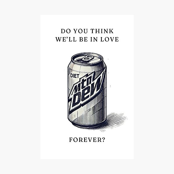 Item preview, Diet Mountain Dew - Lana Del Ray Minimalist Print designed and sold by fivebelievers.
