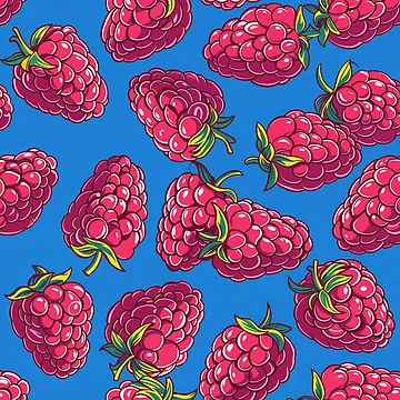 Artwork thumbnail, Graphics Raspberry Pattern by wonderpix