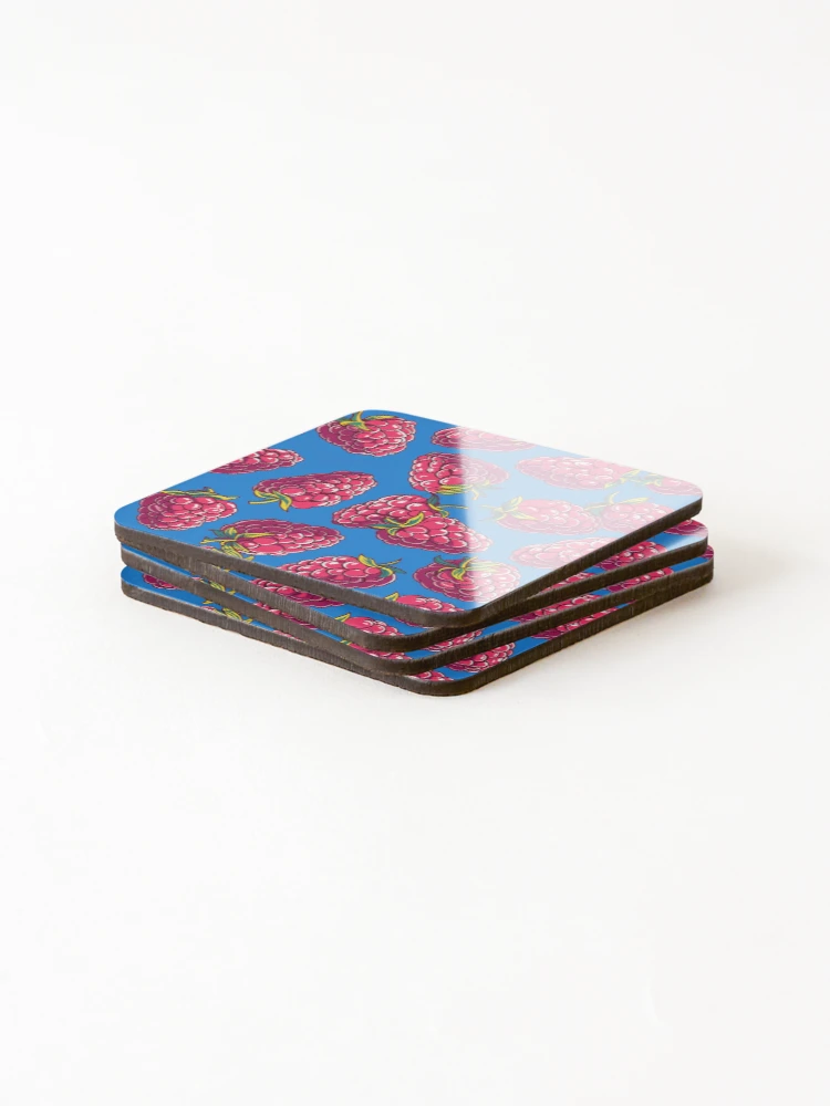 Thumbnail 4 of 5, Coasters (Set of 4), Graphics Raspberry Pattern designed and sold by wonderpix.