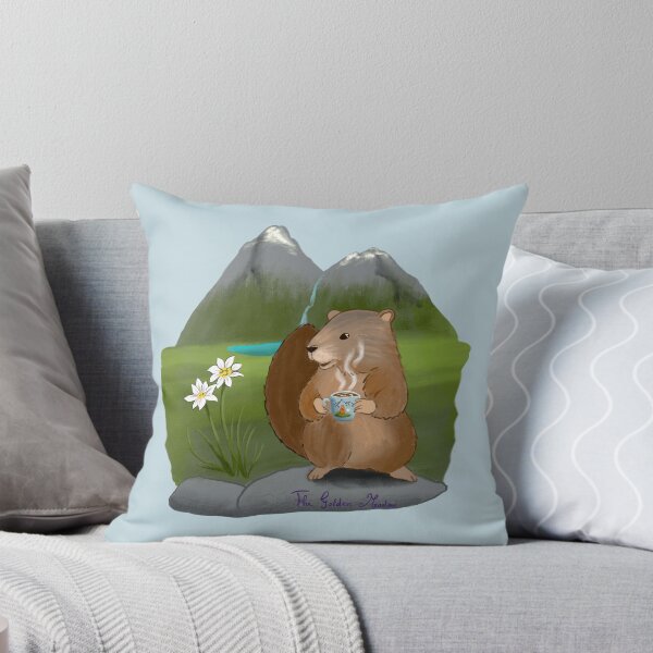Item preview, Marmot in Tirol chilling with coffee designed and sold by TheGoldenMeadow.