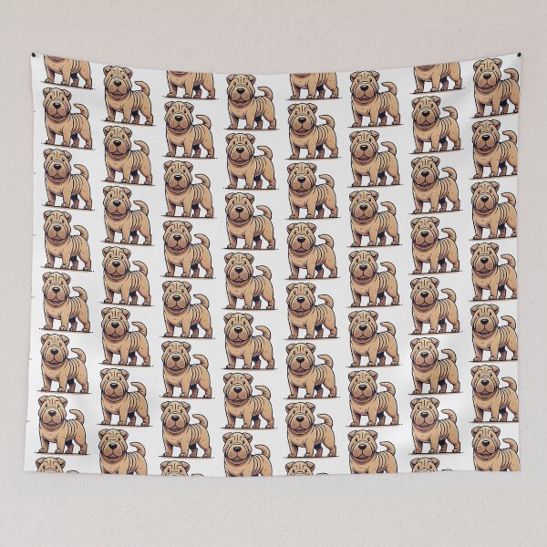 Item preview, Cute Shar Pei Dog Art designed and sold by NoelaniArt.