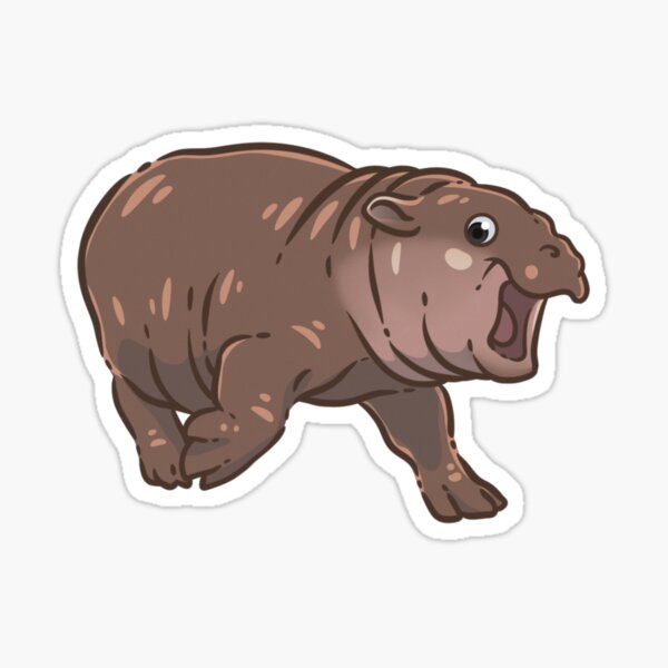 Item preview, Moo deng baby hippo panik designed and sold by SakuyasArt.