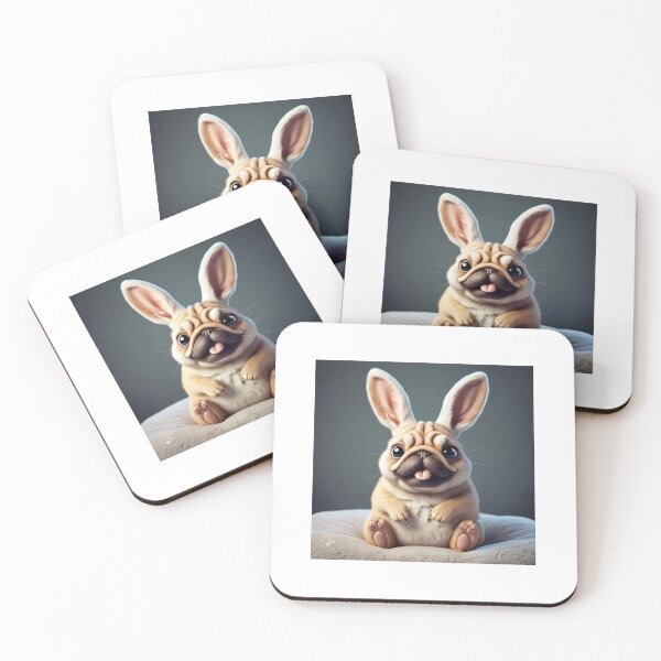 Item preview, pug bunny designed and sold by pug-maniac.