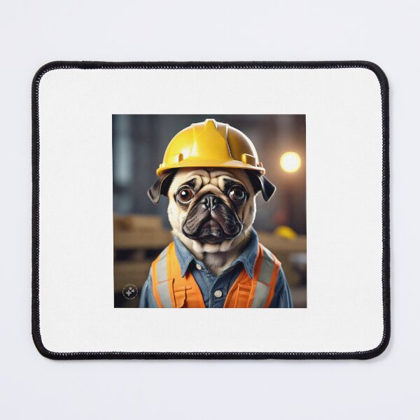 Item preview, puggy construction worker designed and sold by pug-maniac.