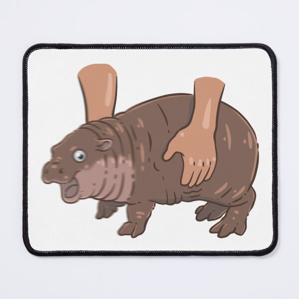 Item preview, Moo deng baby hippo being carried designed and sold by SakuyasArt.