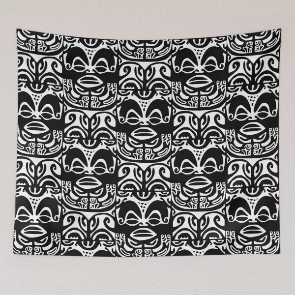 Item preview, TIKI KANE (white) designed and sold by Nesian-Tahiti.