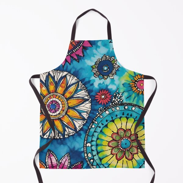 Item preview, Floral Doodle on tie dye designed and sold by KirstenStar.