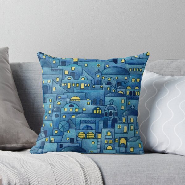 Item preview, Santorini at nigth, Greece designed and sold by adeillustrator.
