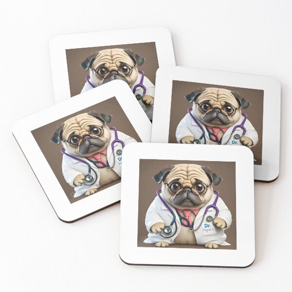 Item preview, pug doctor, Dr Pugsworth designed and sold by pug-maniac.