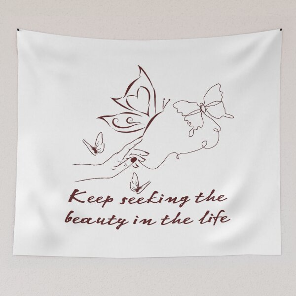 Item preview, Keep Seeking The Beauty In The Life | Hand & Butterflies Art Line  designed and sold by adlkh.