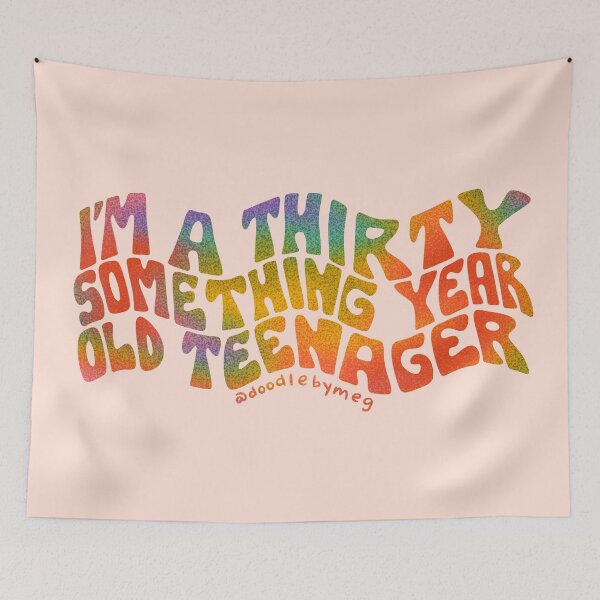 Item preview, Thirty Something Year Old Teenager designed and sold by doodlebymeg.