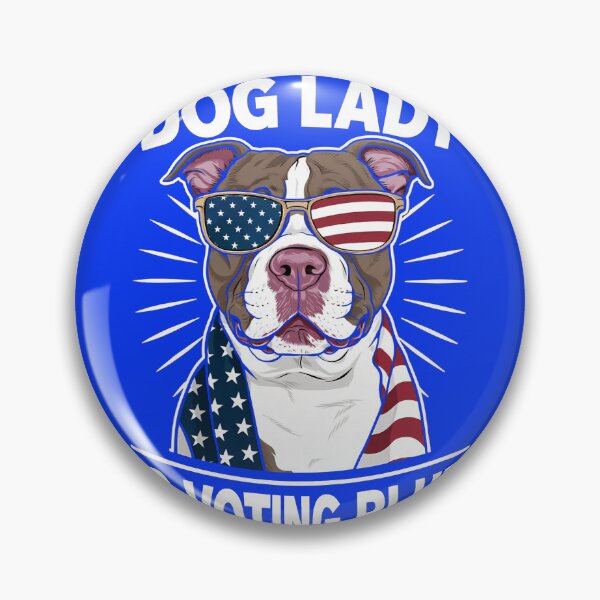 Item preview, Childless Dog Lady Voting Blue designed and sold by therapymama.