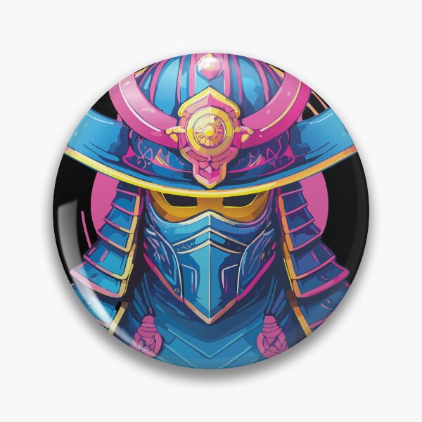 Item preview, Retro Neon Samurai Helmet designed and sold by CosioInc.