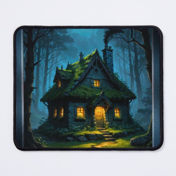 Item preview, The Crooked Cottage Of The Enchanted Forest Haunting Halloween AI Concept Art by Xzendor7 designed and sold by Xzendor7 Digital Art Creations.