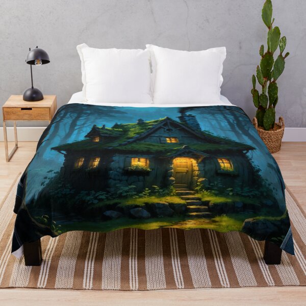 Item preview, The Crooked Cottage Of The Enchanted Forest Haunting Halloween AI Concept Art by Xzendor7 designed and sold by Xzendor7 Digital Art Creations.