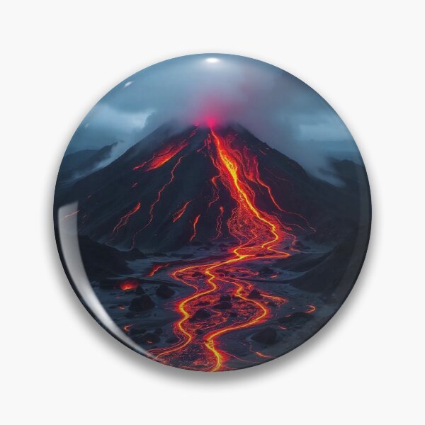 Item preview, The Volcano Erupted with Hot Lava and Black Smoke Covering the Sky - Nature and Disaster Concept (Generative AI) designed and sold by hjian8219.