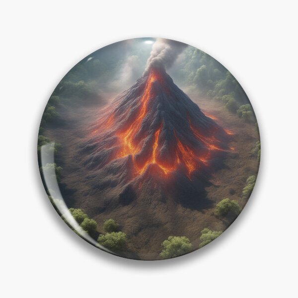 Item preview, The Volcano Erupted with Hot Lava and Black Smoke Covering the Sky - Nature and Disaster Concept (Generative AI) designed and sold by hjian8219.
