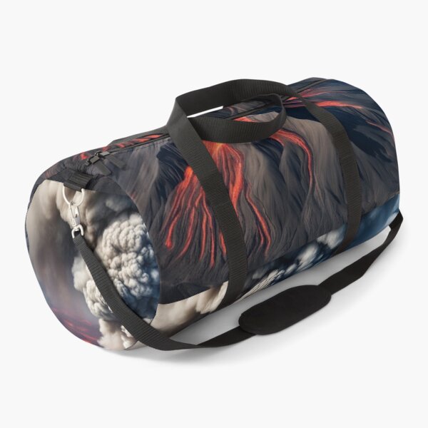 Item preview, The Volcano Erupted with Hot Lava and Black Smoke Covering the Sky - Nature and Disaster Concept (Generative AI) designed and sold by hjian8219.