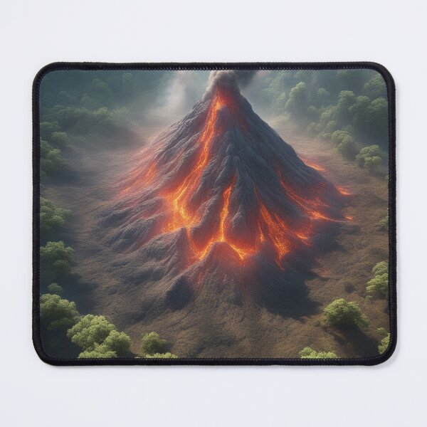 Item preview, The Volcano Erupted with Hot Lava and Black Smoke Covering the Sky - Nature and Disaster Concept (Generative AI) designed and sold by hjian8219.