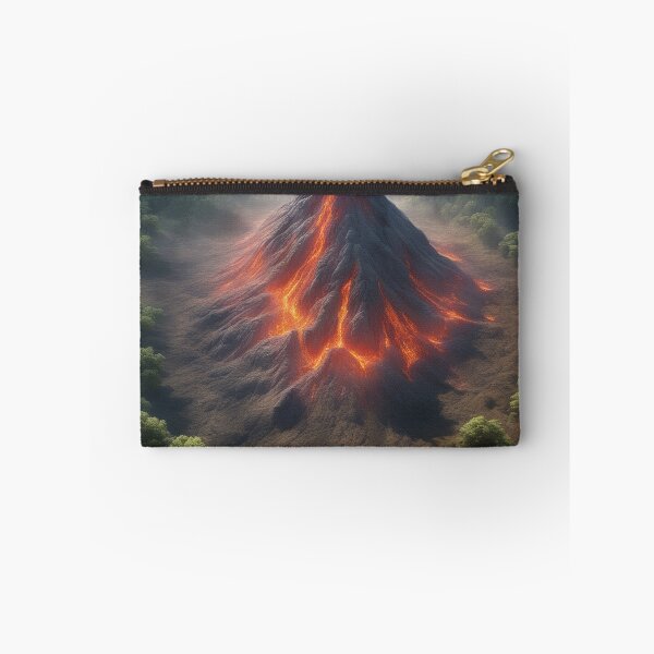 Item preview, The Volcano Erupted with Hot Lava and Black Smoke Covering the Sky - Nature and Disaster Concept (Generative AI) designed and sold by hjian8219.