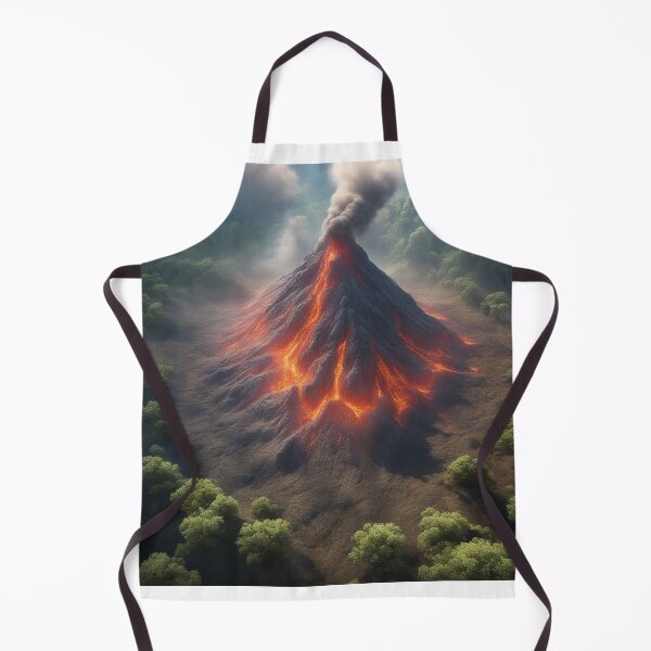 Item preview, The Volcano Erupted with Hot Lava and Black Smoke Covering the Sky - Nature and Disaster Concept (Generative AI) designed and sold by hjian8219.