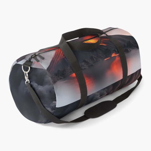 Item preview, The Volcano Erupted with Hot Lava and Black Smoke Covering the Sky - Nature and Disaster Concept (Generative AI) designed and sold by hjian8219.