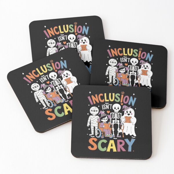 Item preview, Inclusion Isn't Scary Teacher Skeleton Ghost Cute Halloween designed and sold by MCreativeStore.