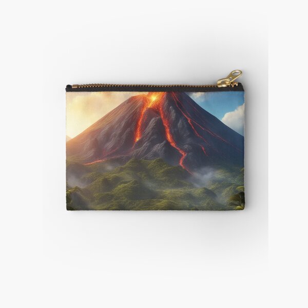 Item preview,  Volcano Eruption Landscape with Lightning - Nature's Fury Concept designed and sold by hjian8219.