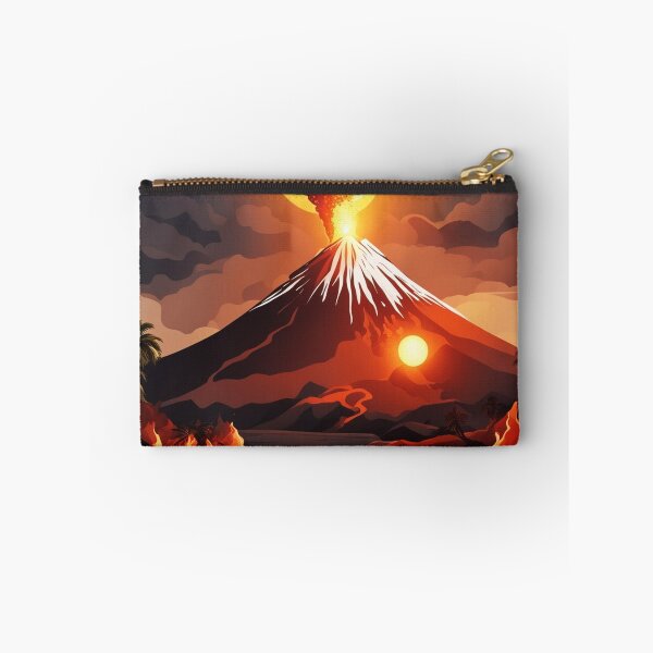 Item preview,  Volcano Eruption Landscape with Lightning - Nature's Fury Concept designed and sold by hjian8219.