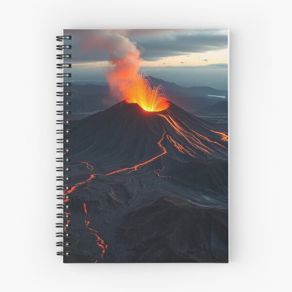 Item preview,  Volcano Eruption Landscape with Lightning - Nature's Fury Concept designed and sold by hjian8219.