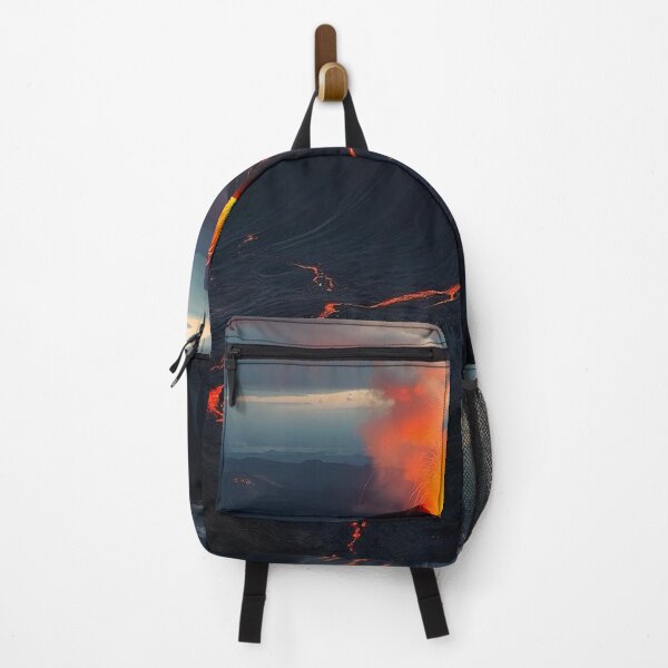 Item preview, Volcano Eruption Landscape with Lightning - Nature's Fury Concept designed and sold by hjian8219.