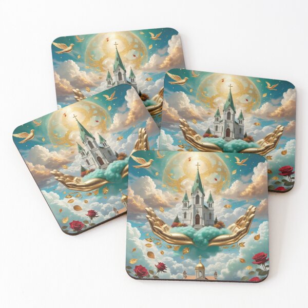 Item preview, Church Resting On Strong Hands In The Dreamy Sky designed and sold by Melantari Vizuns.