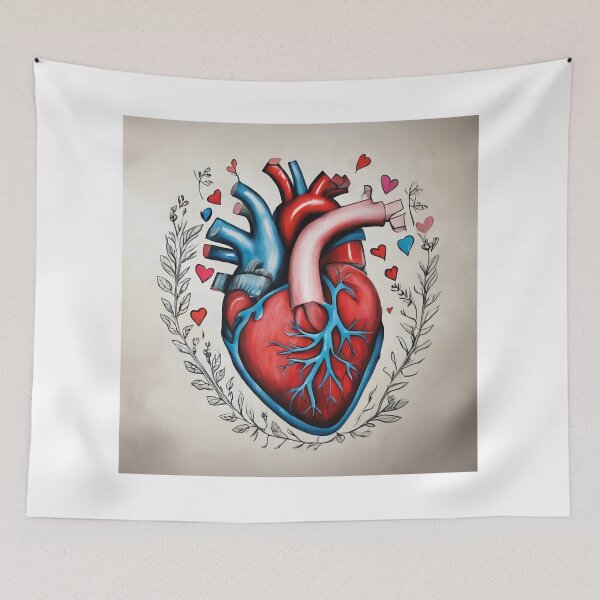Item preview, heart art painting decor for dr cardio designed and sold by masterAi.