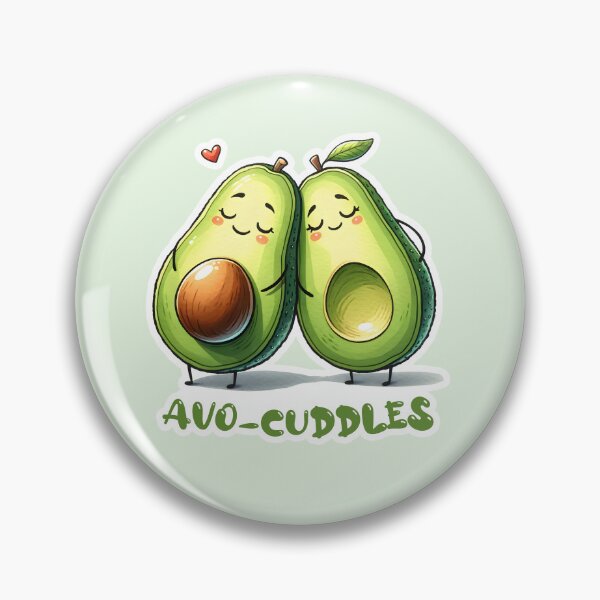 Item preview, Avo-Cuddles: A Punny Pair of Affectionate Avocados designed and sold by hitechmom.