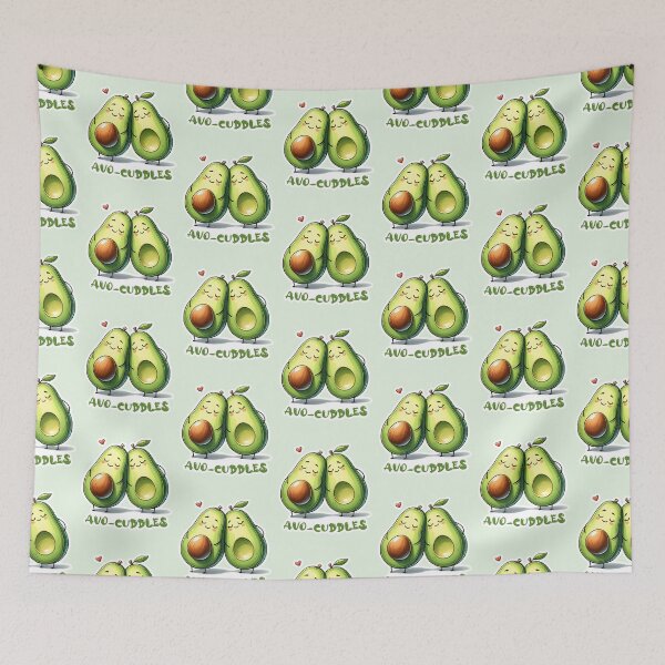 Item preview, Avo-Cuddles: A Punny Pair of Affectionate Avocados designed and sold by hitechmom.