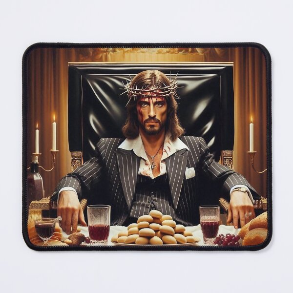 Item preview, V: Warm Color Palette Scarface-inspired Jesus designed and sold by jay-cack.