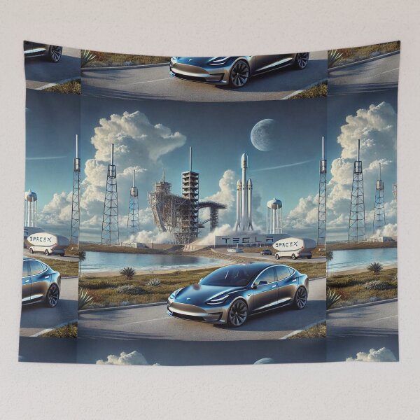 Item preview, Tesla and SpaceX at Cape Canaveral: A Fusion of Innovation designed and sold by Meta2Physical.