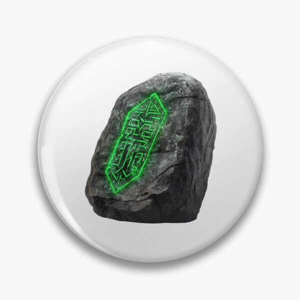 Item preview, Medieval Ancient Green Protection Rune Stone designed and sold by FireRanger20.