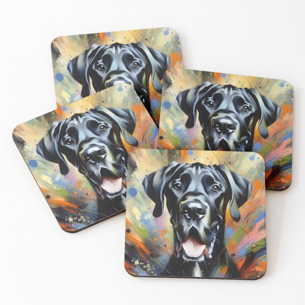 Item preview, Great Dane Dog Acrylic Art Print Pet Portrait Gifts for Dog Lovers designed and sold by Puppy Puzzles Plus.