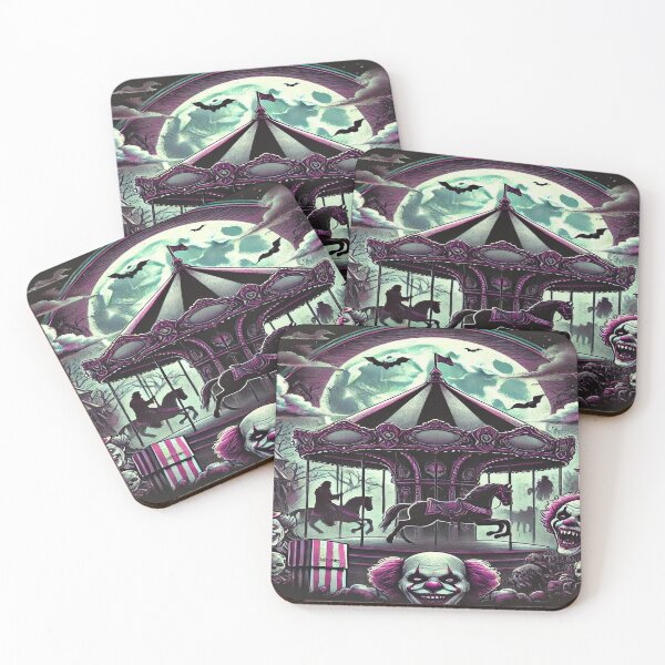 Item preview, Haunted Carnival Carousel and Creepy Clowns designed and sold by Magic Of Imagination.