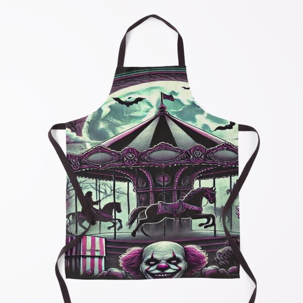 Item preview, Haunted Carnival Carousel and Creepy Clowns designed and sold by Magic Of Imagination.