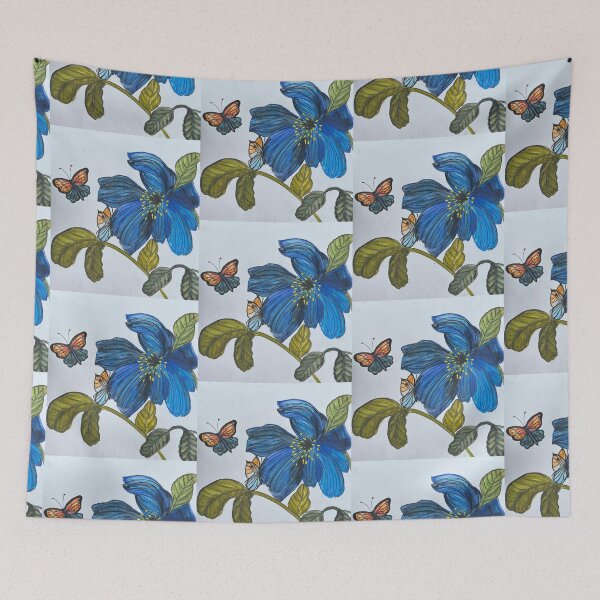 Item preview, Rhapsody in Blue Botanical designed and sold by Alma Lee.