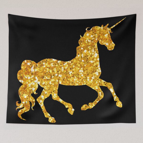 Item preview, Glittering golden unicorn silhouette. designed and sold by claireseyeview.
