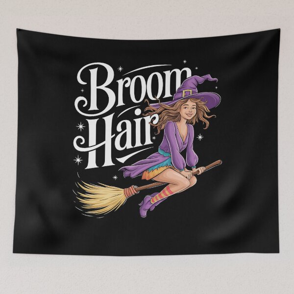 Item preview, Broom Hair Witch - Fun and Whimsical Halloween Vibes designed and sold by TKDigitalDesign.