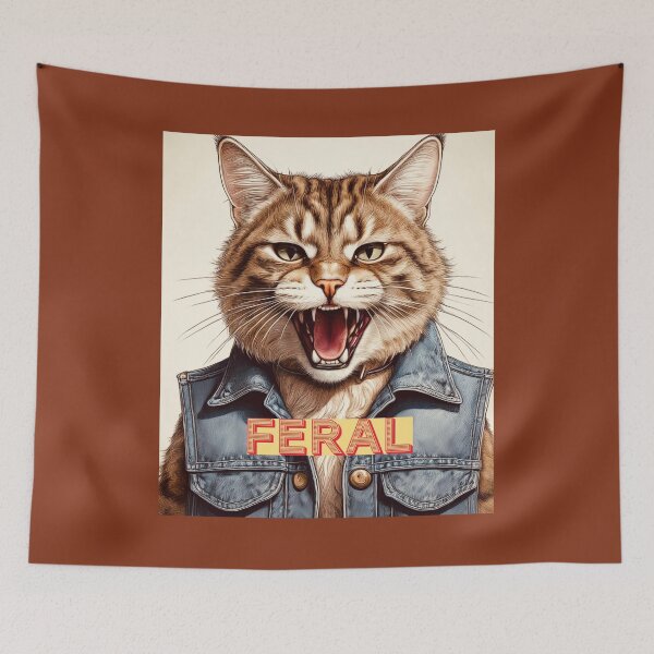 Item preview, Feral Cat 1 designed and sold by TheCussnWolf.