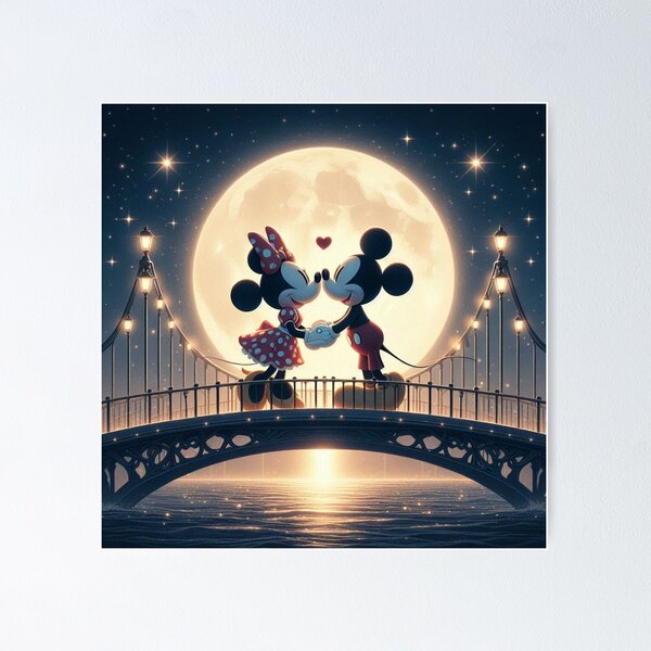 Item preview, Romantic Kiss Minnie and Mickey designed and sold by EPDL.