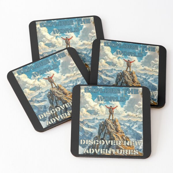 Item preview, Explore the World - Discover New Adventures Mountain Print designed and sold by MelissaMelovich.